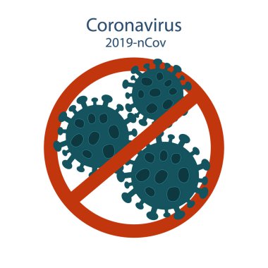 Mers-Cov Orta Doğu Solunum Sendromu Coronavirüs, Roman Coronavirüs 2019-ncov, Soyut virüs türü modeli Novel Coronavirus 2019-ncov kırmızı işaretle çizilmiş.