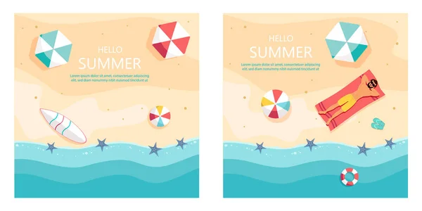 Set Summer Gift Certificates Unusual Design Coupon Used Invitation Gift — Stock Vector