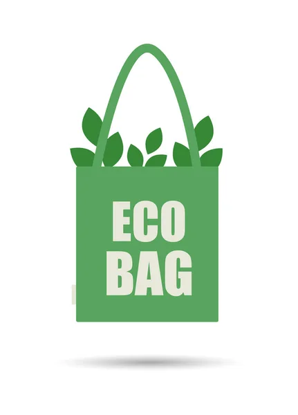 Eco Cloth Bag Cloth Isoliert Auf Weißem Hintergrund Sorge Für — Stockvektor
