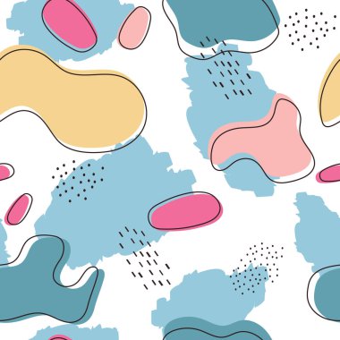 Noktalı ve lekeli, soyut, pürüzsüz desen. Yaratıcı bir geçmişi var. Başlık sanatsal çizilmiş arkaplan.