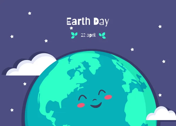 Vector Illustration Earth Day April Earth Day — Stock Vector