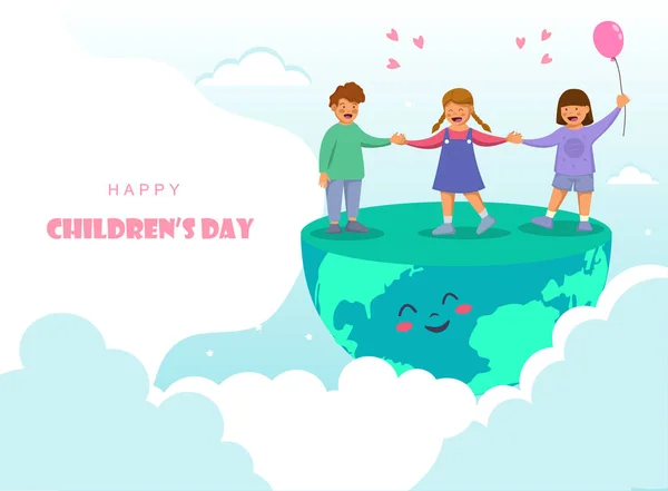 Happy Children Day Hintergrund Zum Weltkindertag — Stockvektor