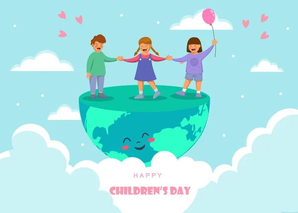 Happy Children Day Hintergrund Zum Weltkindertag — Stockvektor