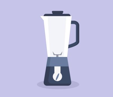 Vektör 3d Gerçekçi Elektriksel Beyaz Meyve Suyu Karıştırıcı Aygıtı ile Cam Kutu Simgesi Kapanışı Beyaz Arkaplan 'da izole edildi. Tasarım Şablonu, Sağlık Gıda ve İçecek Konsepti.