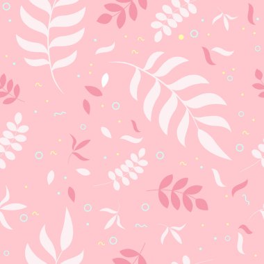 Bahar çiçekleriyle kusursuz bir desen. Parlak illüstrasyon, ambalaj kağıdı, düğün davetiyesi, duvar kağıdı ve tekstil için kullanılabilir. Vektör illüstrasyonu.