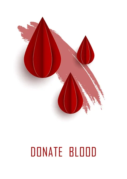 血滴纸日献血背景 — 图库矢量图片