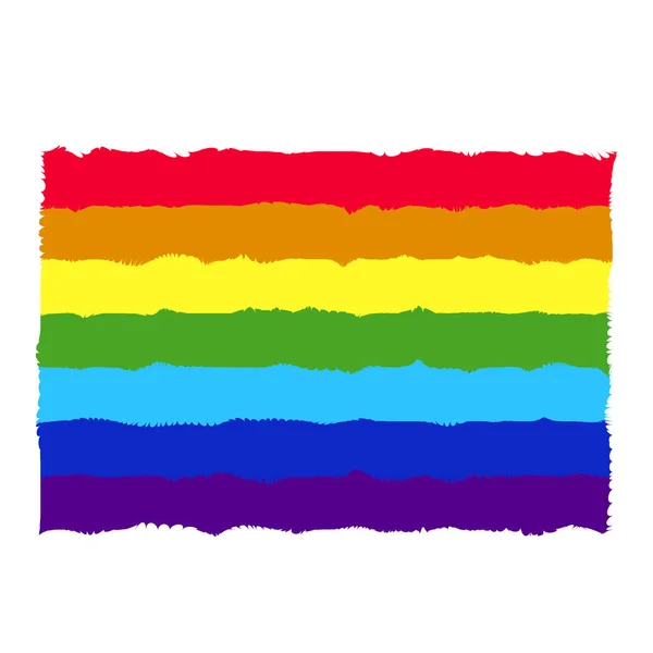 Bandera Del Arco Iris Símbolo Lgbt Paz Orgullo Vector Arco — Vector de stock