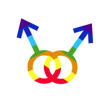 Erkek karakter kombinasyonu. Gay topluluğu Lgbt vektörü