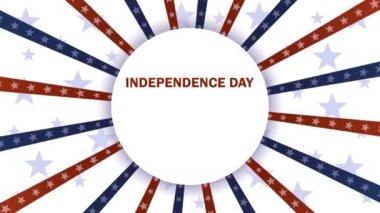 Bağımsızlık Günü 'nde soyut bir Amerikan vatanseverliğinin canlandırılması. Güneş ışınları, yıldızlar ve çizgiler bağımsızlık günü kutlamaları için..