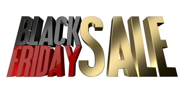 Isolat de rendu 3d Black Friday Sale sur blanc — Photo