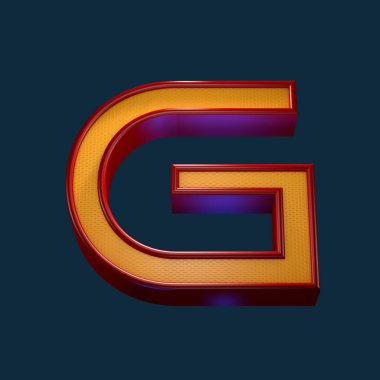 3D render harf G