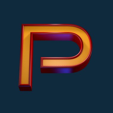 P harfi 3D render