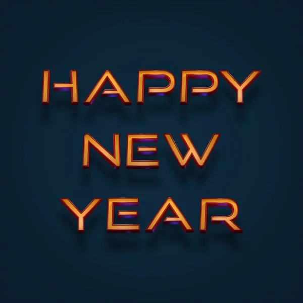 Šťastný nový rok s 3d písmeny — Stock fotografie