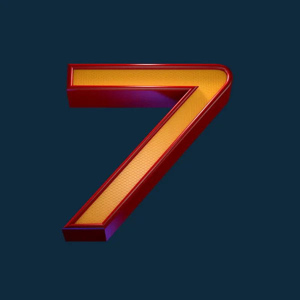 3d rendering of letter 7 — Stock Photo, Image