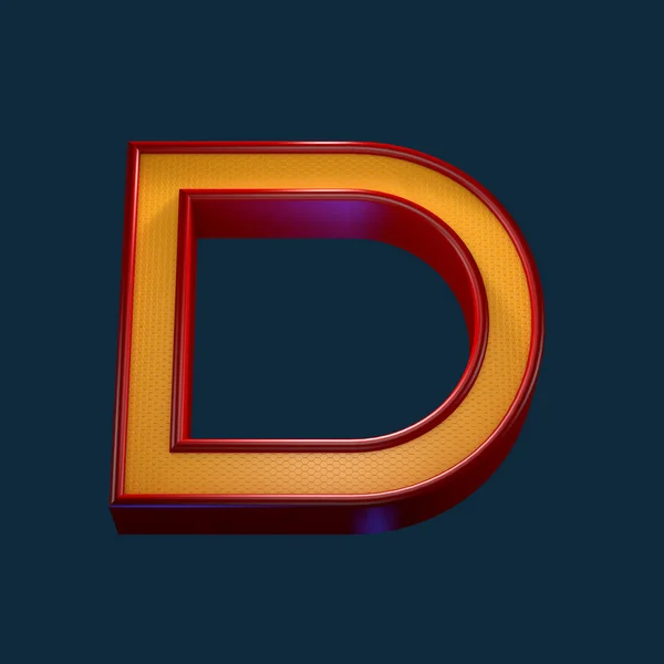 3d rendering of letter D — Stock Photo, Image