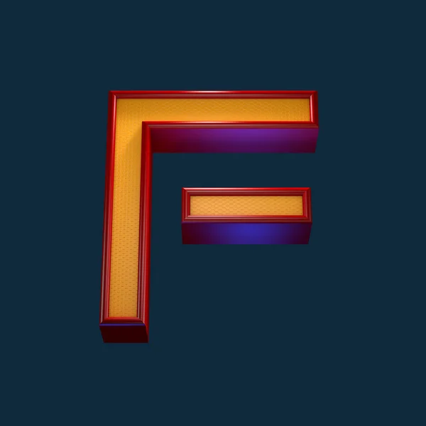 3d 渲染的字母 F — 图库照片