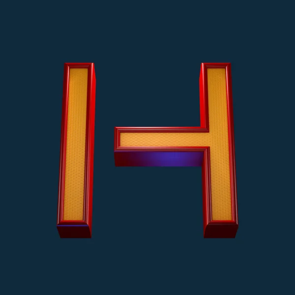 3d rendering of letter H — Zdjęcie stockowe