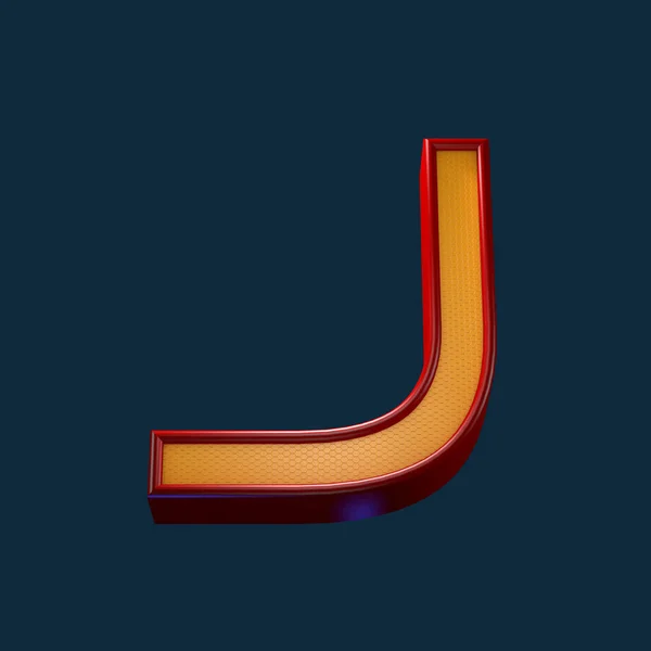 3D rendering a levél J — Stock Fotó