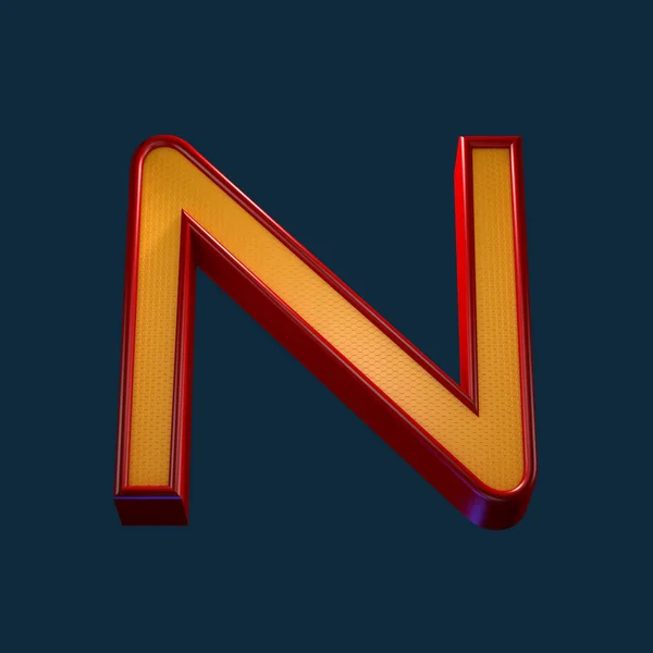 N の文字の 3 d レンダリング — ストック写真