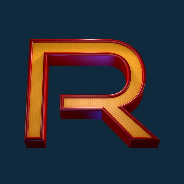 Renderowania 3D litery R — Zdjęcie stockowe