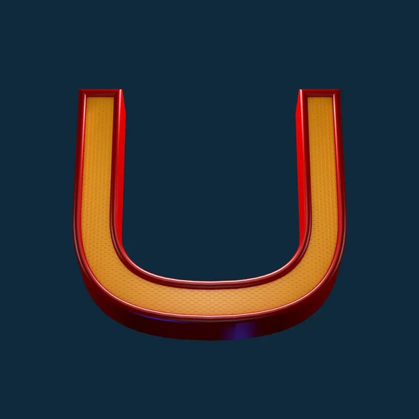 Τρισδιάστατη απεικόνιση του γράμμα U — Φωτογραφία Αρχείου