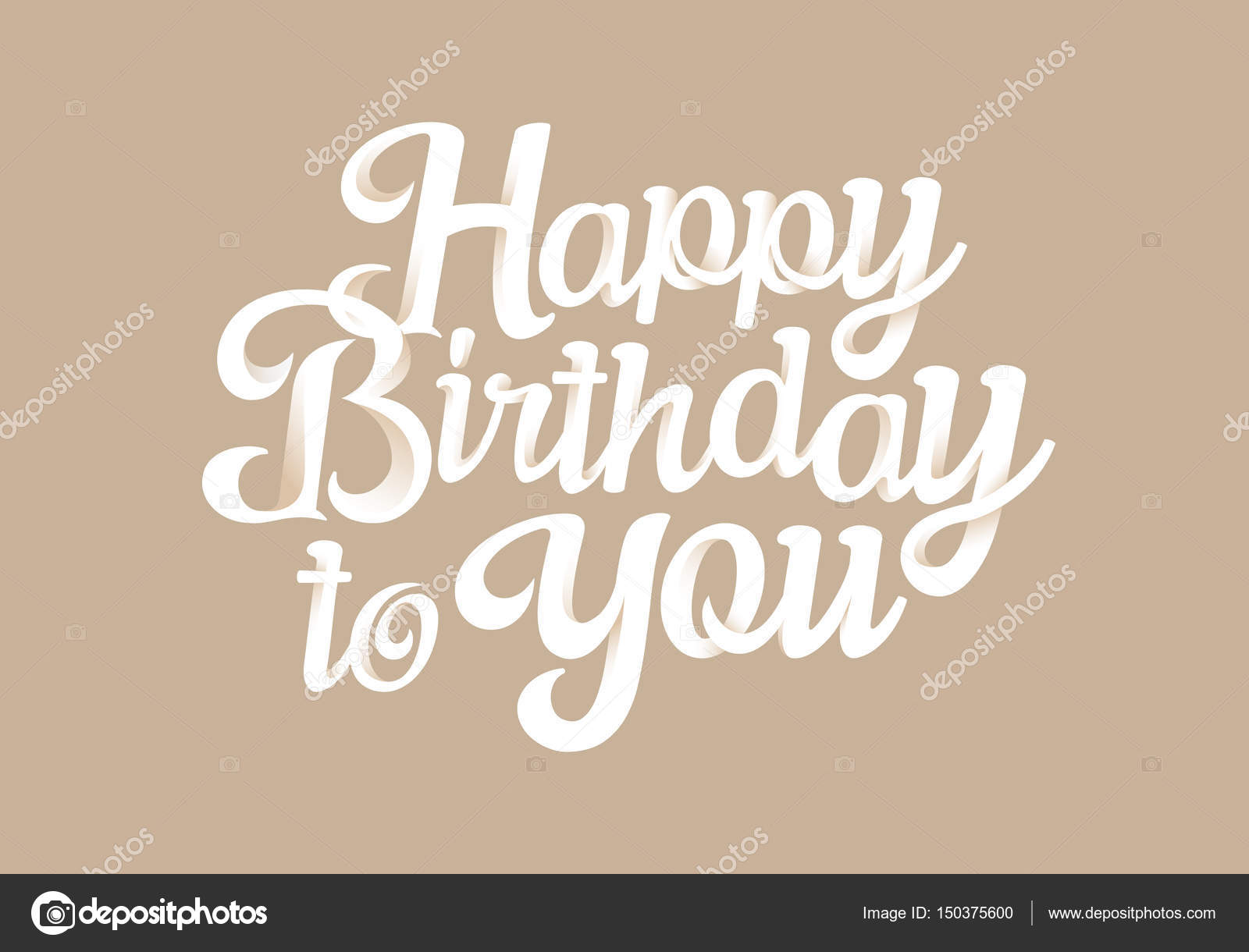 Happy Birthday beautiful 3d lettering design — Stock