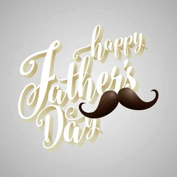 Happy Father's Day 3d Typography Background — Stock Vector