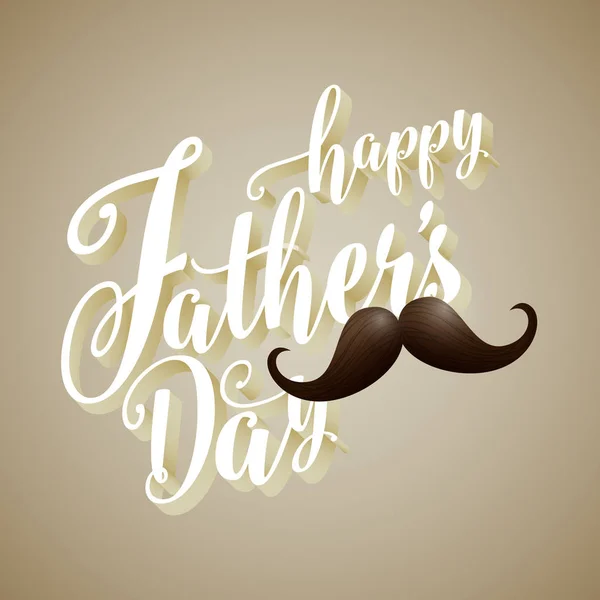 Happy Father's Day 3d Typography Background — Stock Vector