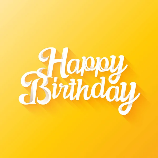 Happy Birthday beautiful 3d lettering design — Stock Vector