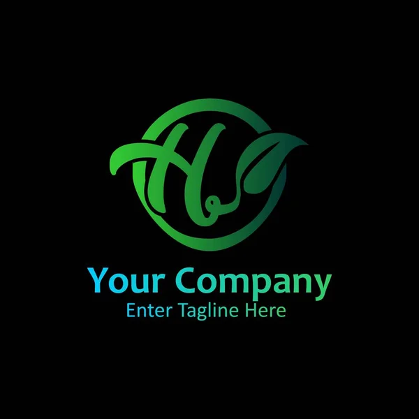 Alfabet Blad Gezondheid Ecologie Logo Design — Stockfoto