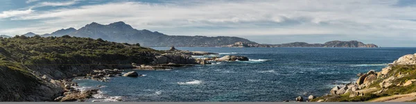 Corsica'deki / daki Calvi Körfezi panoramik görünümü — Stok fotoğraf