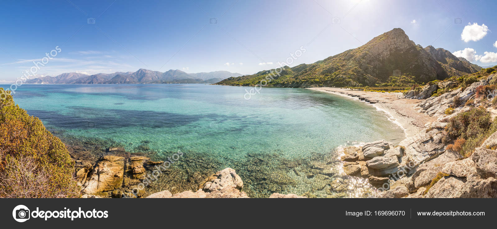 Plage De Sable Et De La Côte Du Désert Des Agriates En Corse