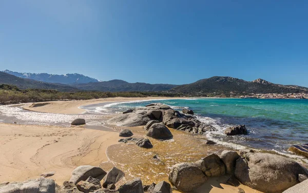 Plaży Algajola na regionu Balagne Korsyka — Zdjęcie stockowe