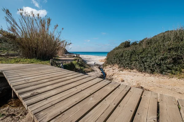 Path leading to Bodri beach in Corsica — Stock Photo, Image