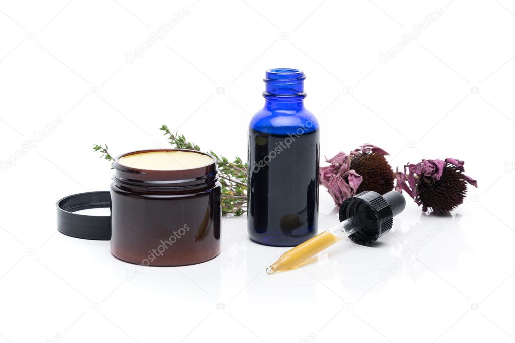 Natural herbal medicine, salve and tincture, homemade