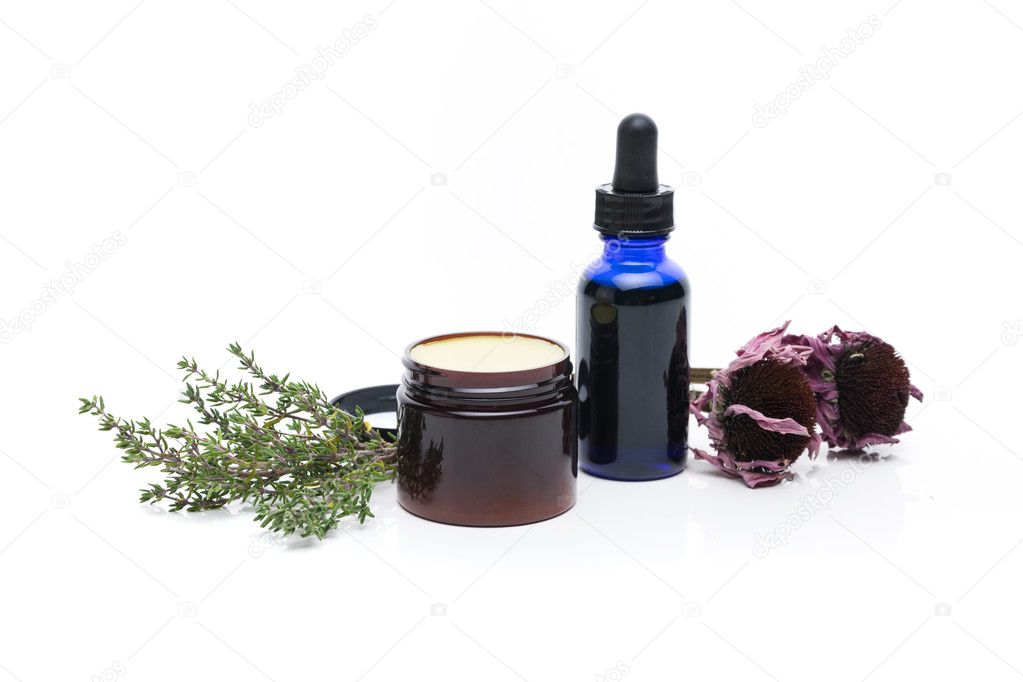 Natural herbal medicine, salve and tincture, homemade