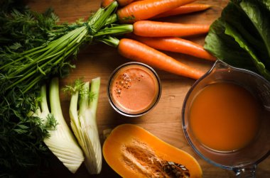 havuç ve kabak suyu yerleşimi