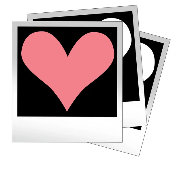Heart shape made from photo frames, insert your photos vector — Stock Vector