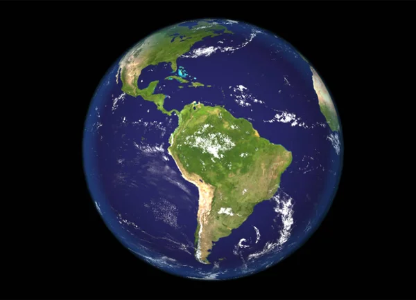 Kuzey ve Güney Amerika illüstrasyon, 3d Küre — Stok fotoğraf