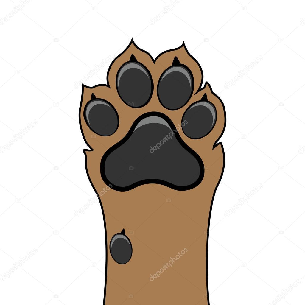 Paw dog up pet vector
