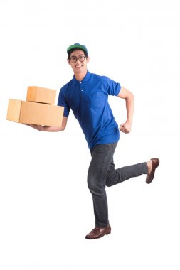 Teslimatçı çalışıyor