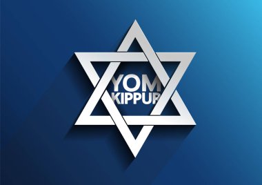 David 'in Yom Kippur yıldızı, vektör illüstrasyonu, Bölüm 10.