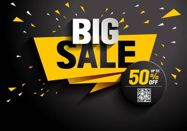 sale banner template, vector illustration, EPS10.