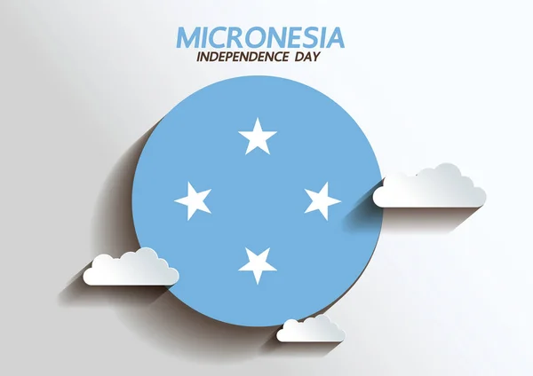 Ημέρα Ανεξαρτησίας Της Μικρονησίας Διανυσματική Απεικόνιση Eps10 — Διανυσματικό Αρχείο