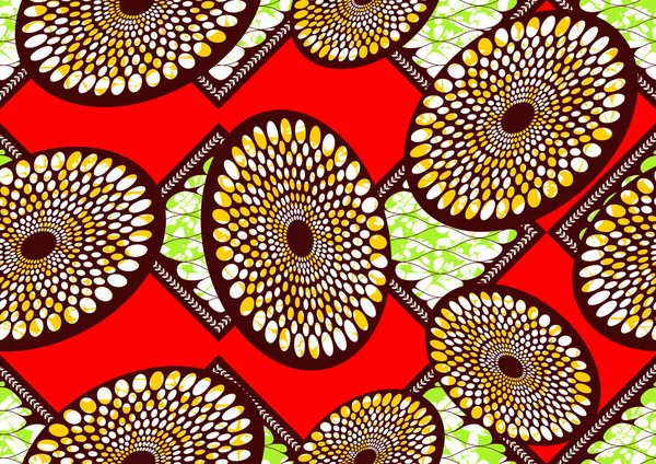 Moda Africana Ornamento Padrão Sem Costura Cores Vibrantes Arte Imagem — Vetor de Stock