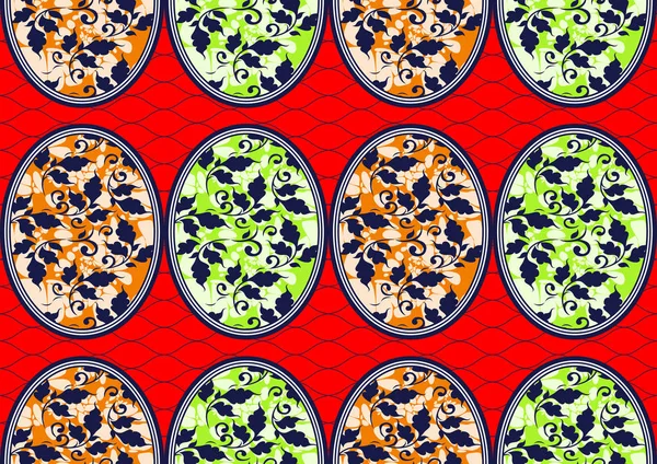 African Fashion Seamless Pattern Ornament Vibrant Colours Picture Art Abstract — 스톡 벡터