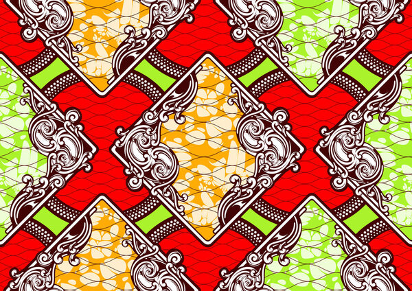 Африканская мода бесшовный узор орнамент в ярких цветах, живопись и абстрактный фон для печати ткани, шарф, шаль, ковер, Kerchief, платок, векторный файл иллюстрации EPS10
. 