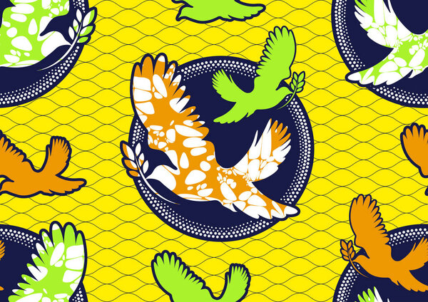 Африканская мода бесшовный узор орнамент в ярких цветах, живопись и абстрактный фон для печати ткани, шарф, шаль, ковер, Kerchief, платок, векторный файл иллюстрации EPS10
. 