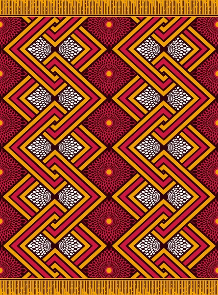 African Mode Ornamen Pola Mulus Dalam Warna Yang Hidup Gambar - Stok Vektor