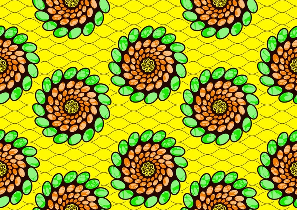 Ornamento Patrón Sin Costuras Moda Africana Colores Vibrantes Arte Imagen — Vector de stock
